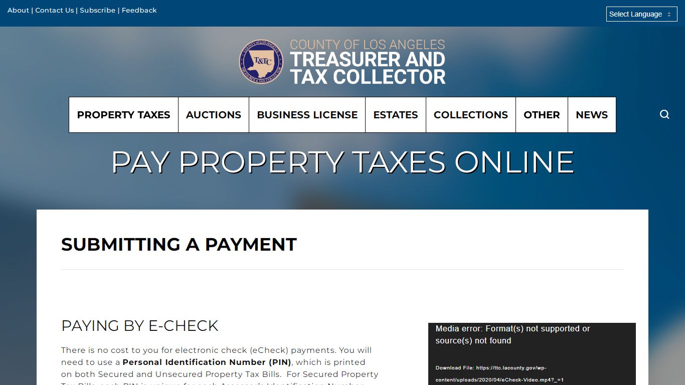 Pay Property Taxes Online – Treasurer and Tax Collector